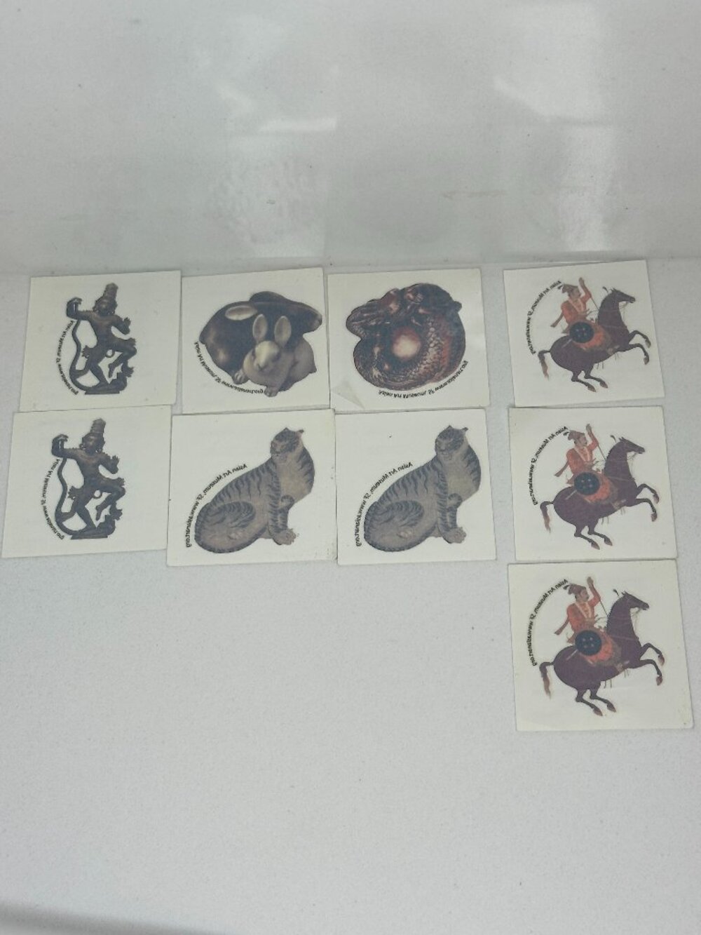 Asian Art Museum SF Temporary Tattoo Stickers Set of 9 Art Designs